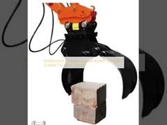 Multifunction Excavator Grapple Bucket , Excavator Grabber For Stone / Wood